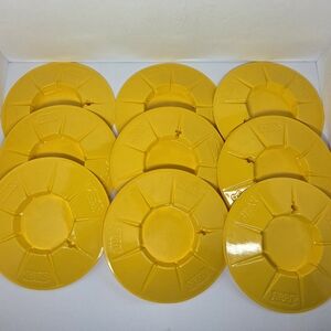 1987 Nerf Indoor Golf 9 Yellow Ringed Hole Replacements Parker Brothers Vintage